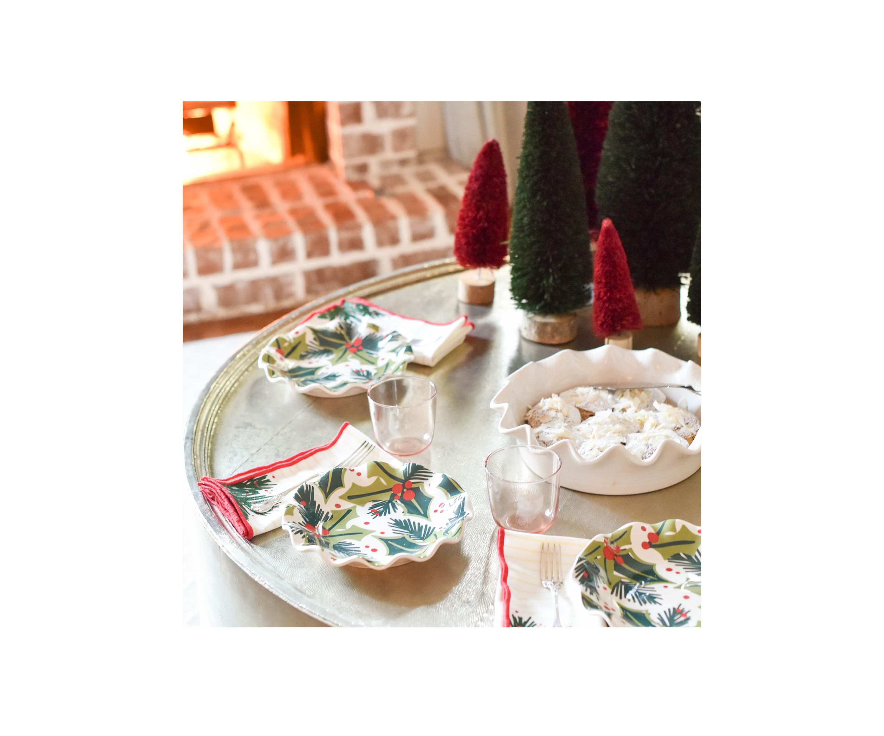 Balsam and Berry Holly Ruffle Salad Plate