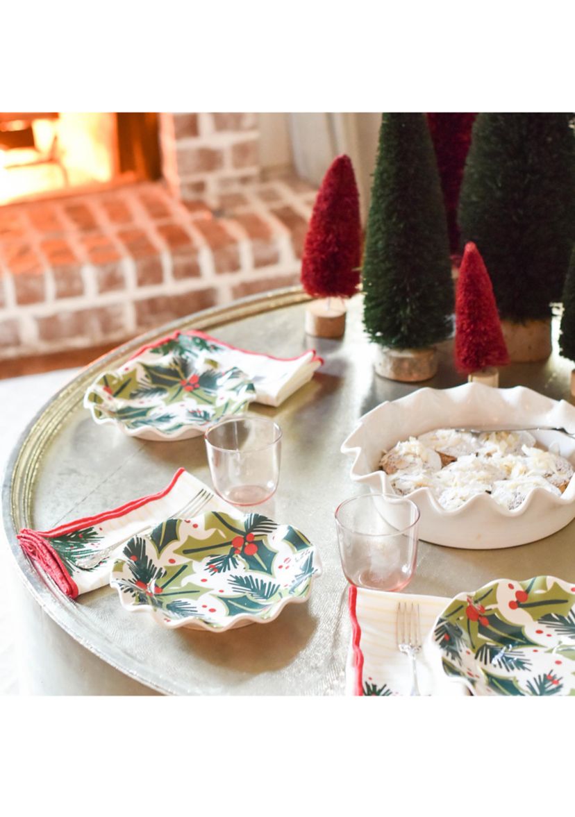 Balsam and Berry Holly Ruffle Salad Plate