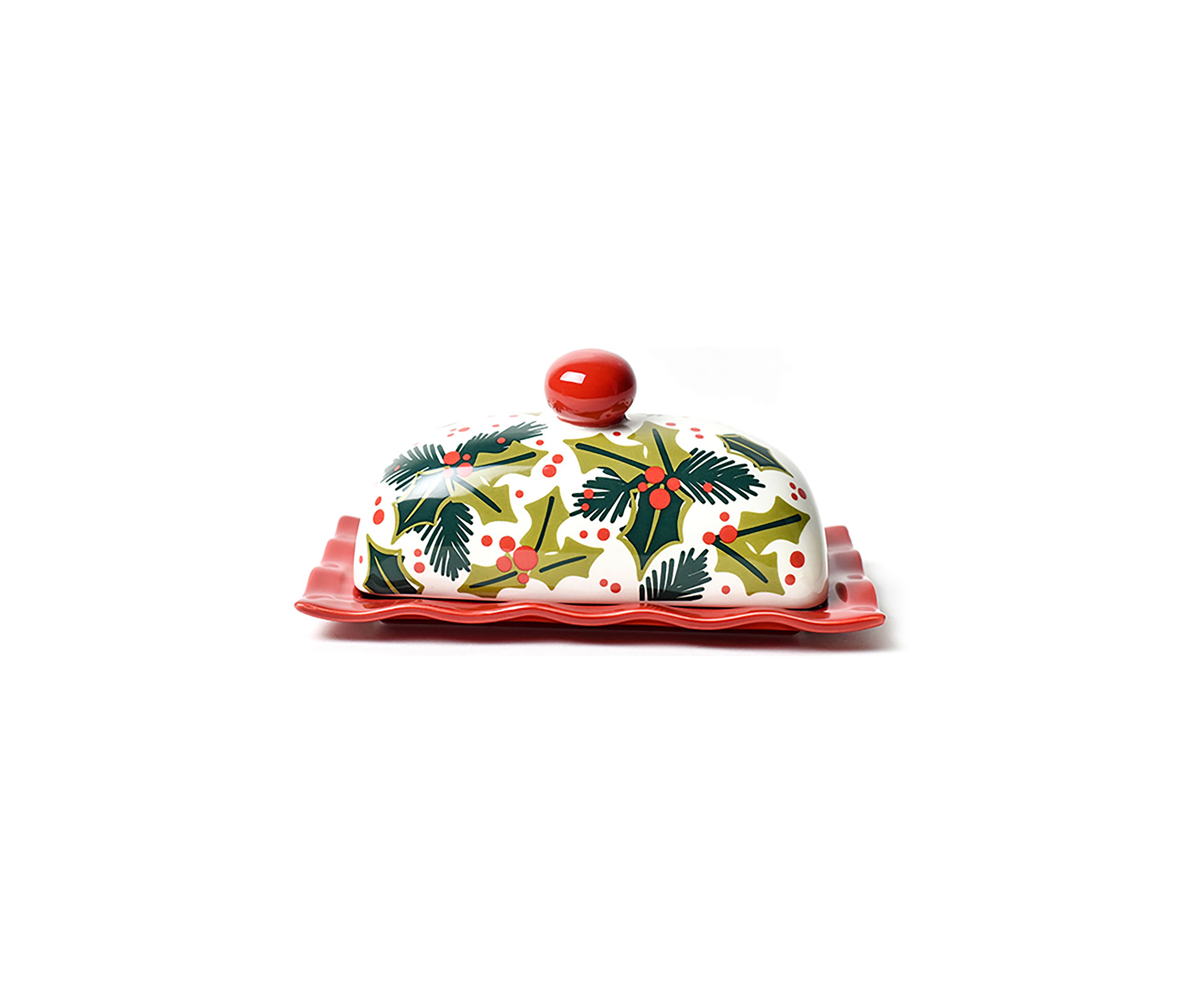 Holly Ruffle Domed Butter Dish
