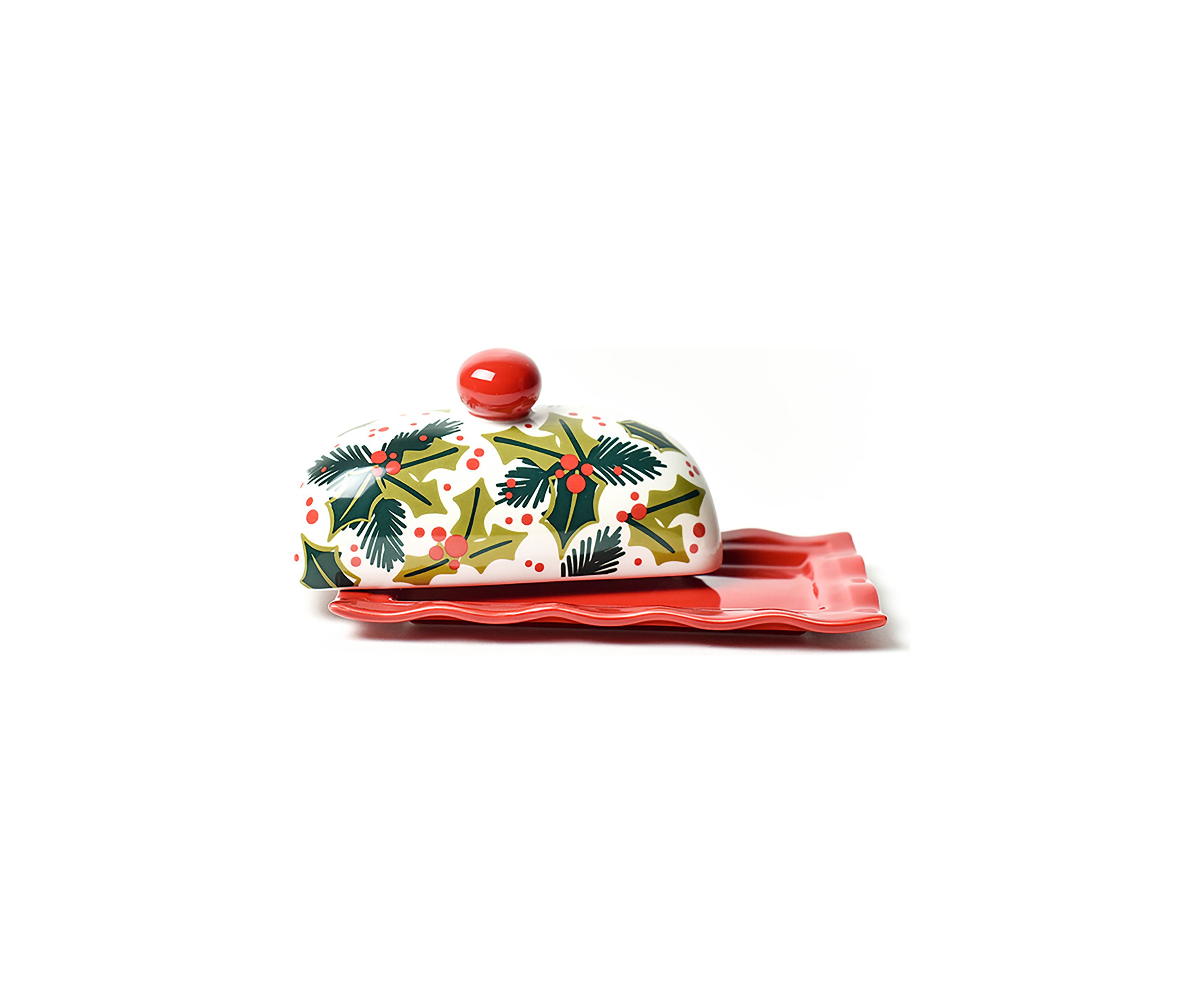 Holly Ruffle Domed Butter Dish