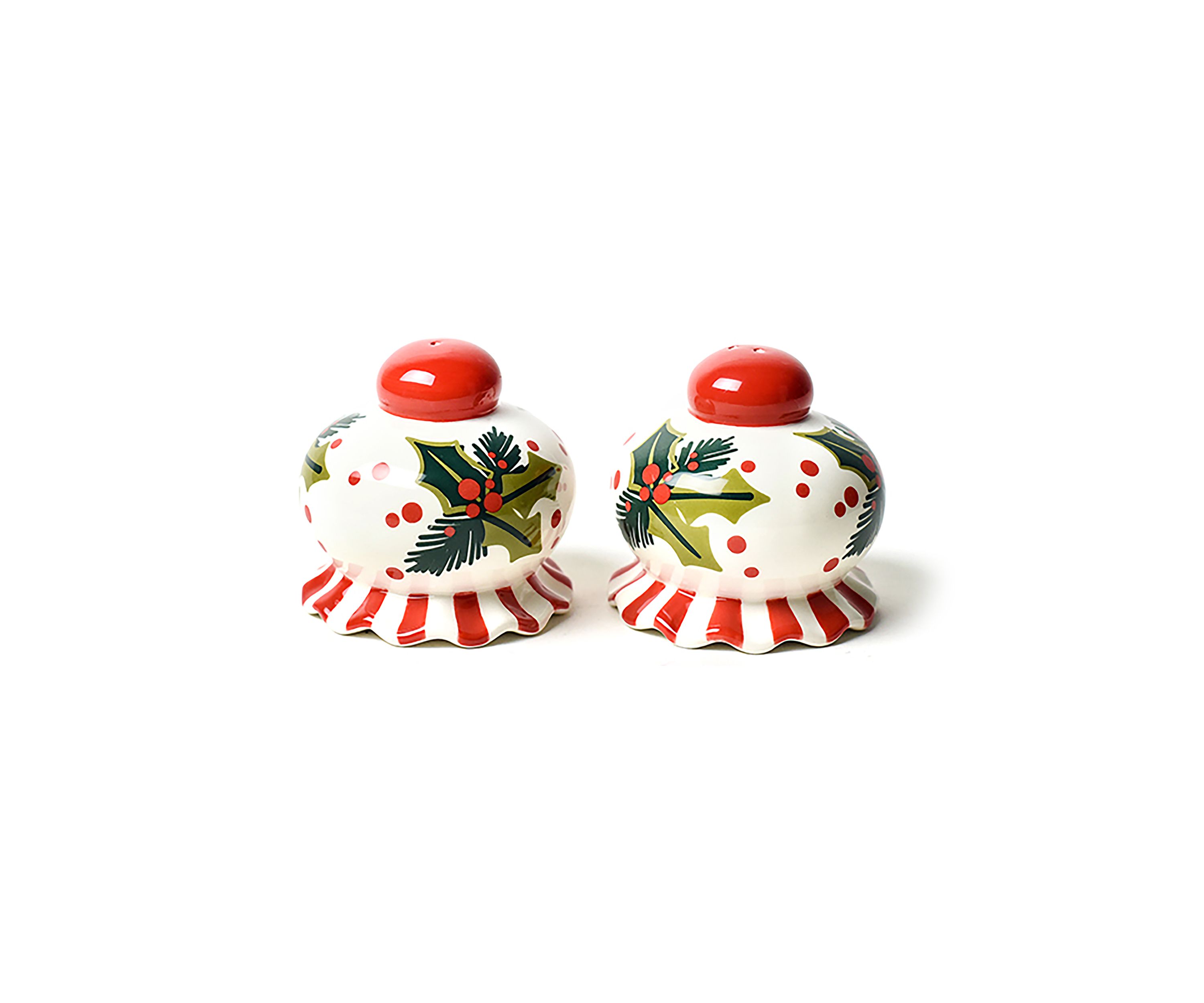 Holly Ruffle Salt and Pepper Shaker Set