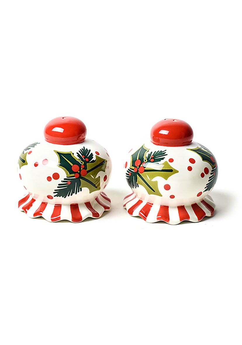 Holly Ruffle Salt and Pepper Shaker Set