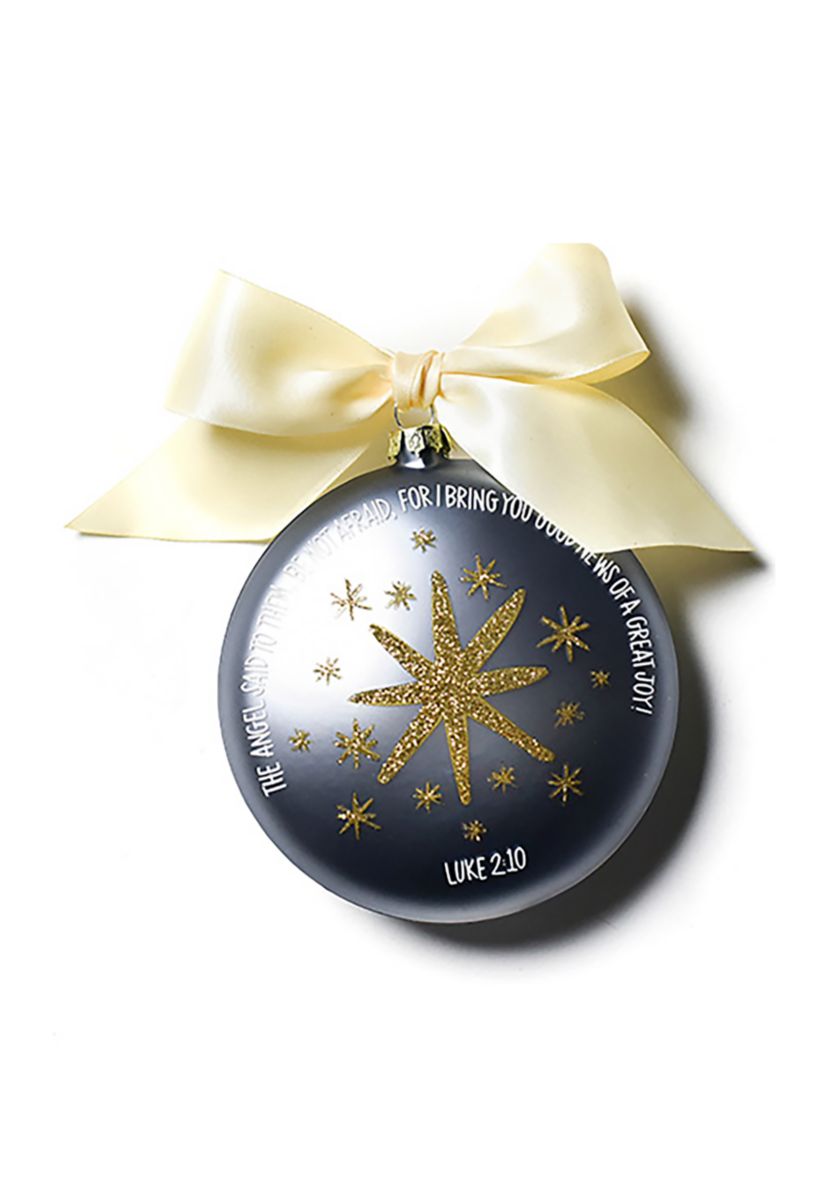 Birth of Christ - Luke 2:10  Glass Ornament