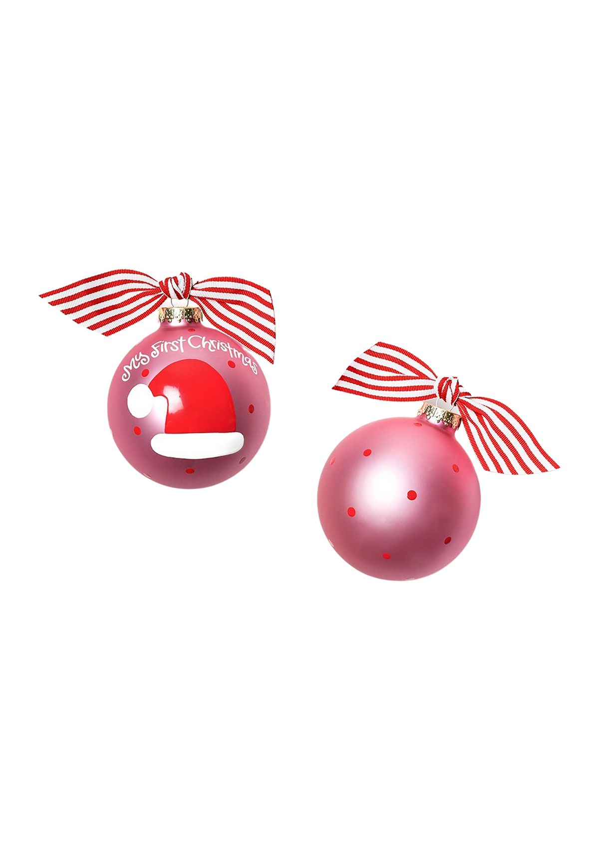 My First Christmas Hat Glass Ornament
