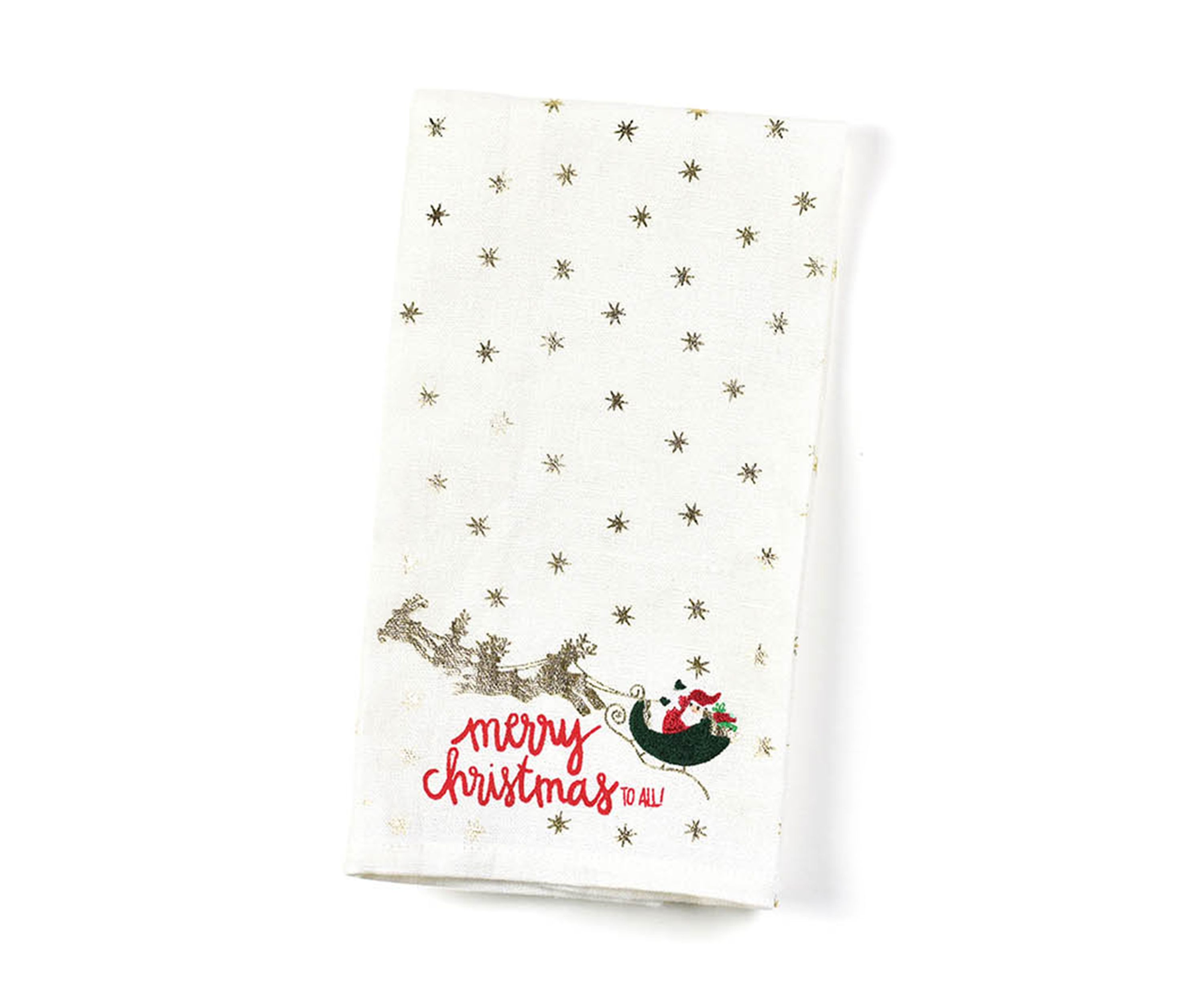 Christmas in The Village Santa Small Hand Towel
