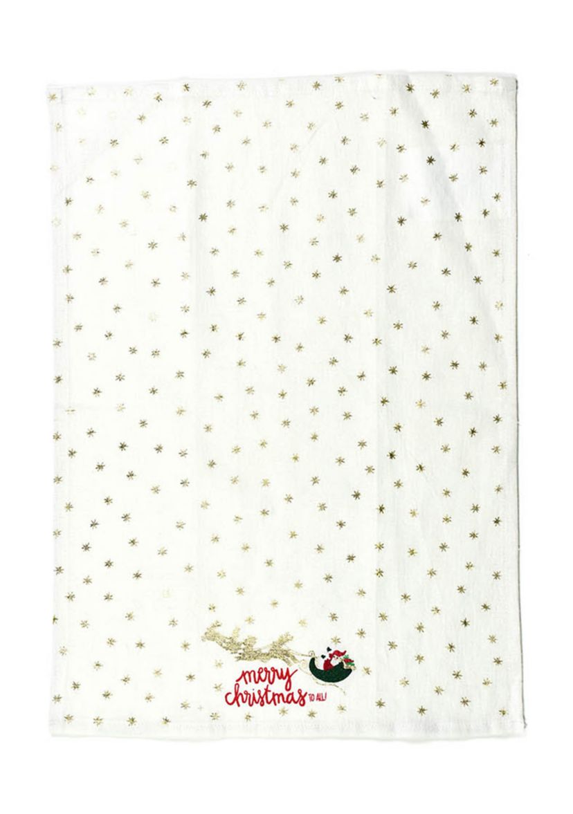 Christmas in The Village Santa Small Hand Towel