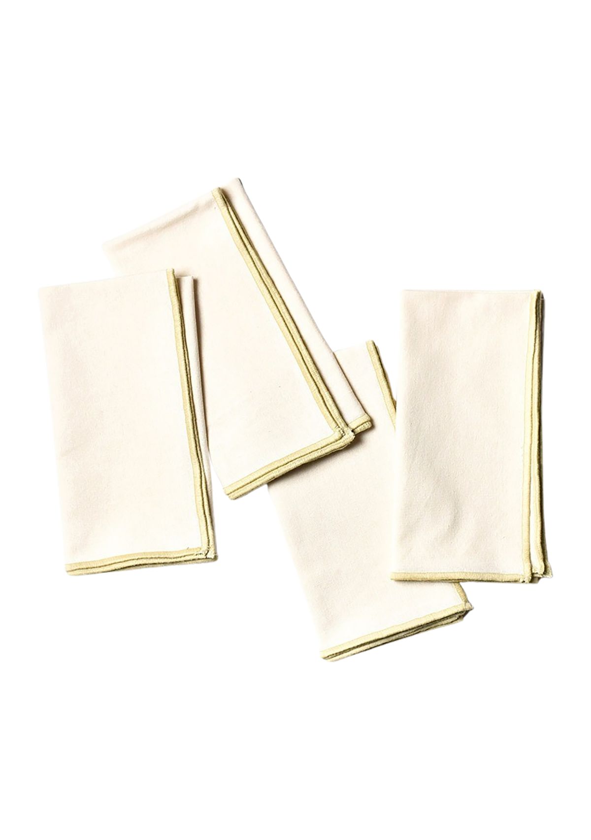Ecru Color Blocked Napkins - Set of 4