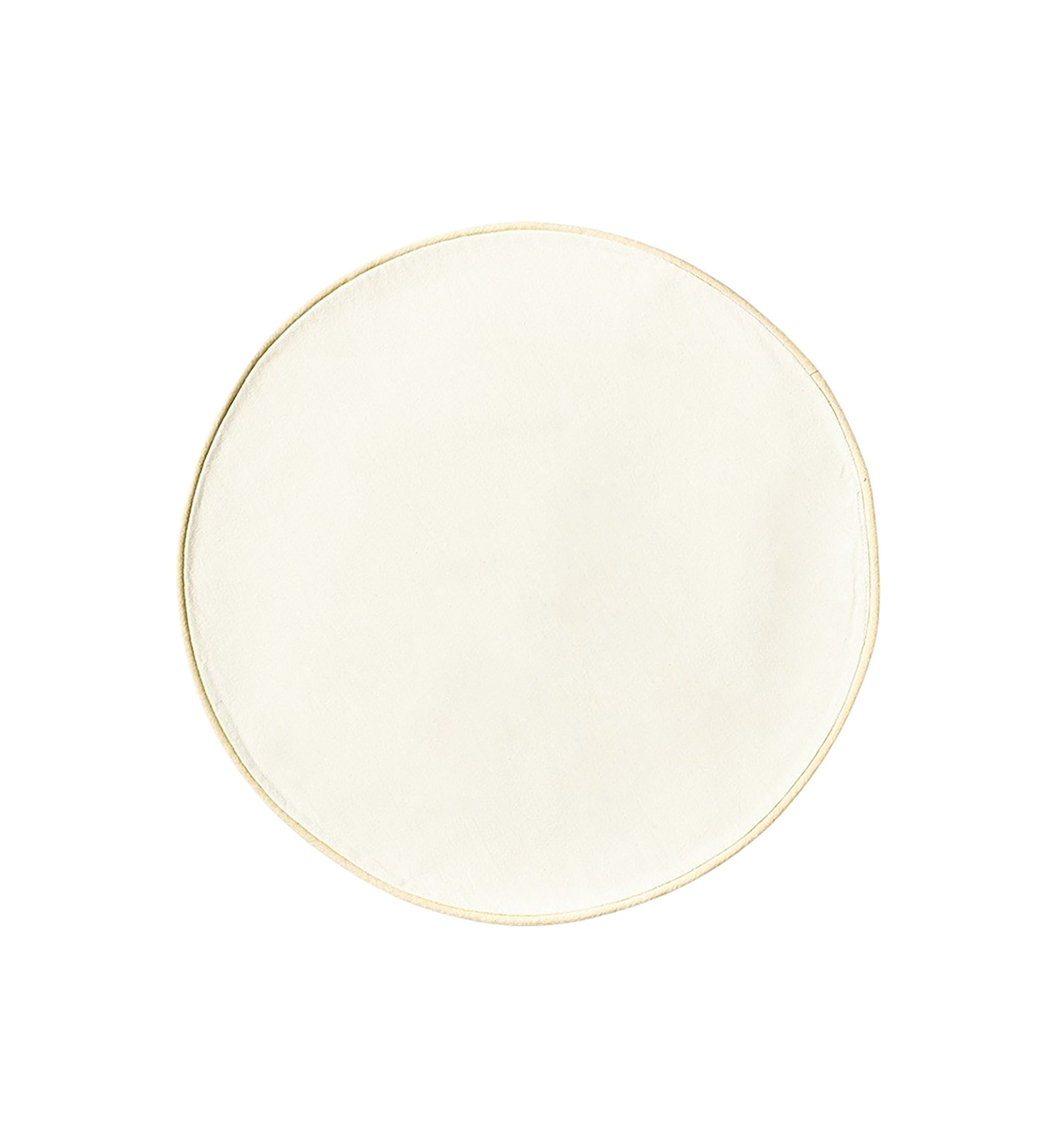 Ecru Color Blocked Round Placemat - Set of 4