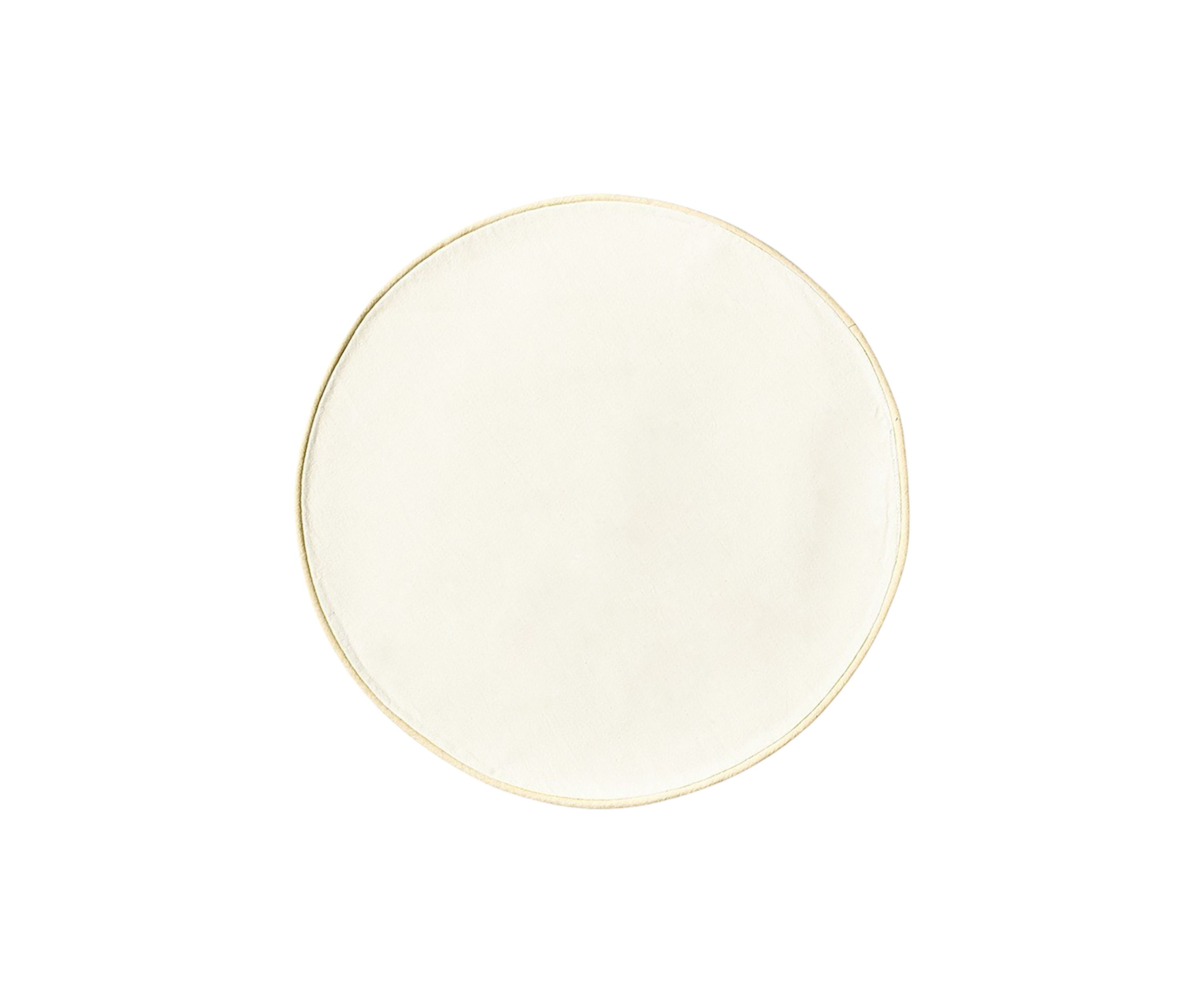 Ecru Color Blocked Round Placemat - Set of 4