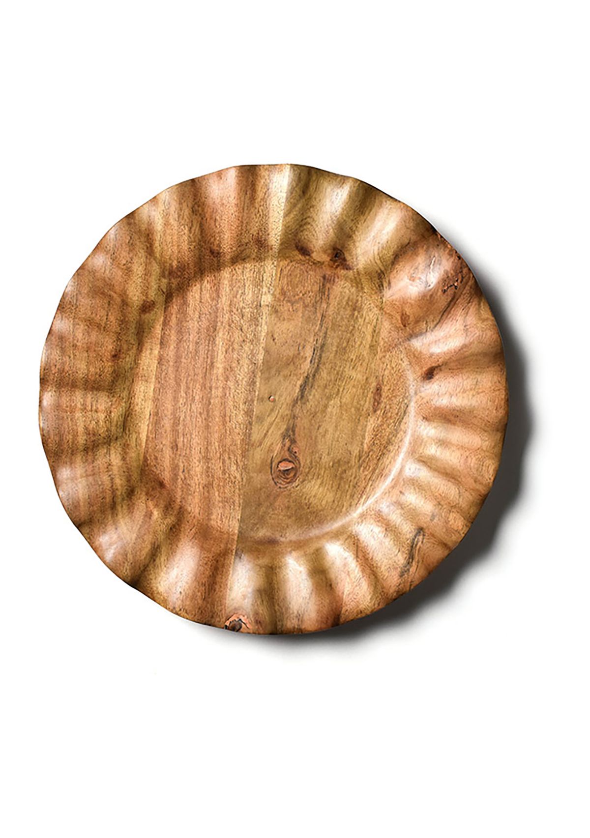 Fundamental Wood Ruffle Dinner Plate