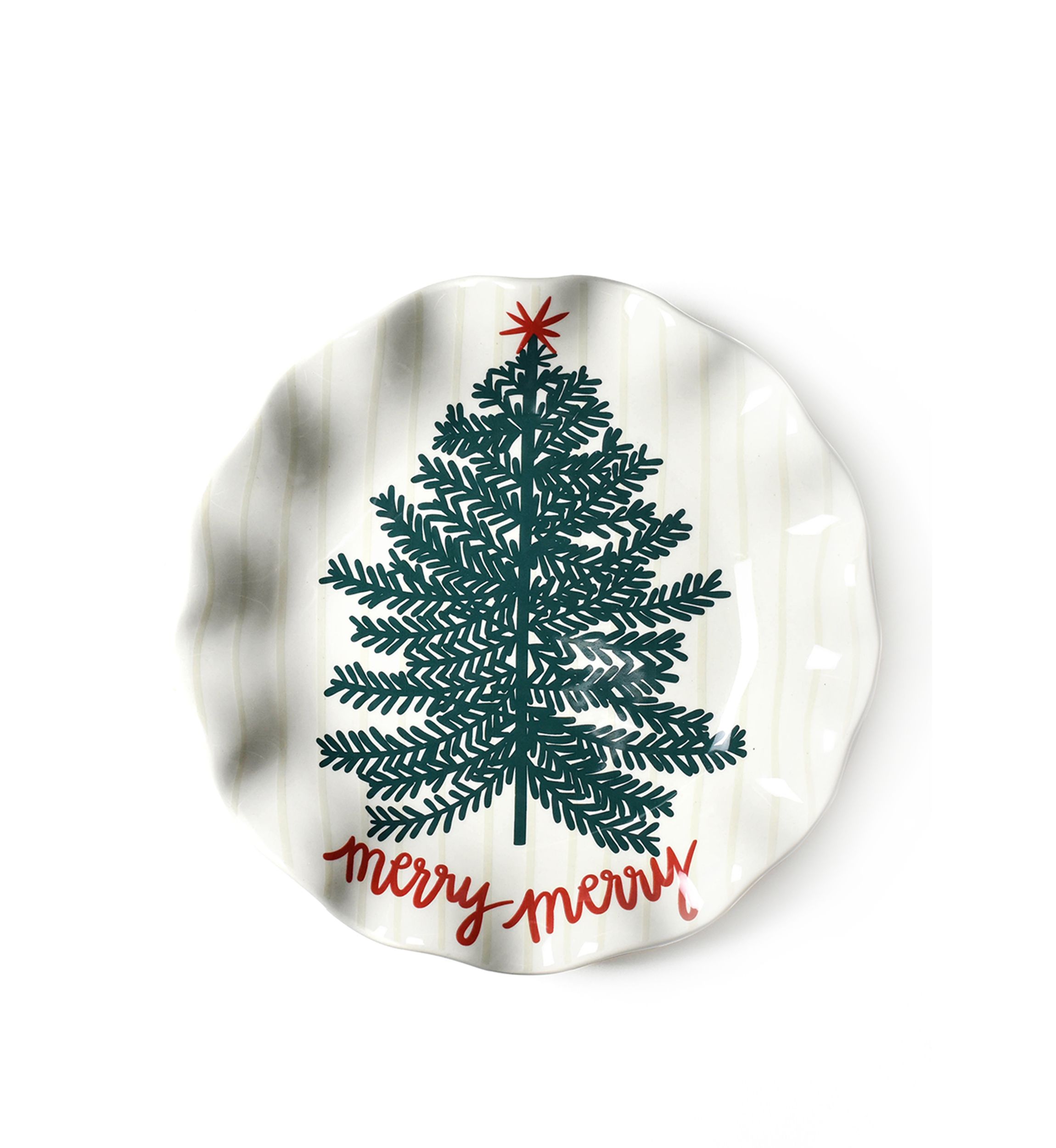 Merry Tree Ruffle Salad Plate