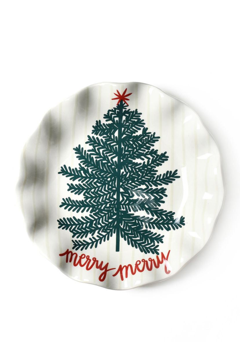 Merry Tree Ruffle Salad Plate