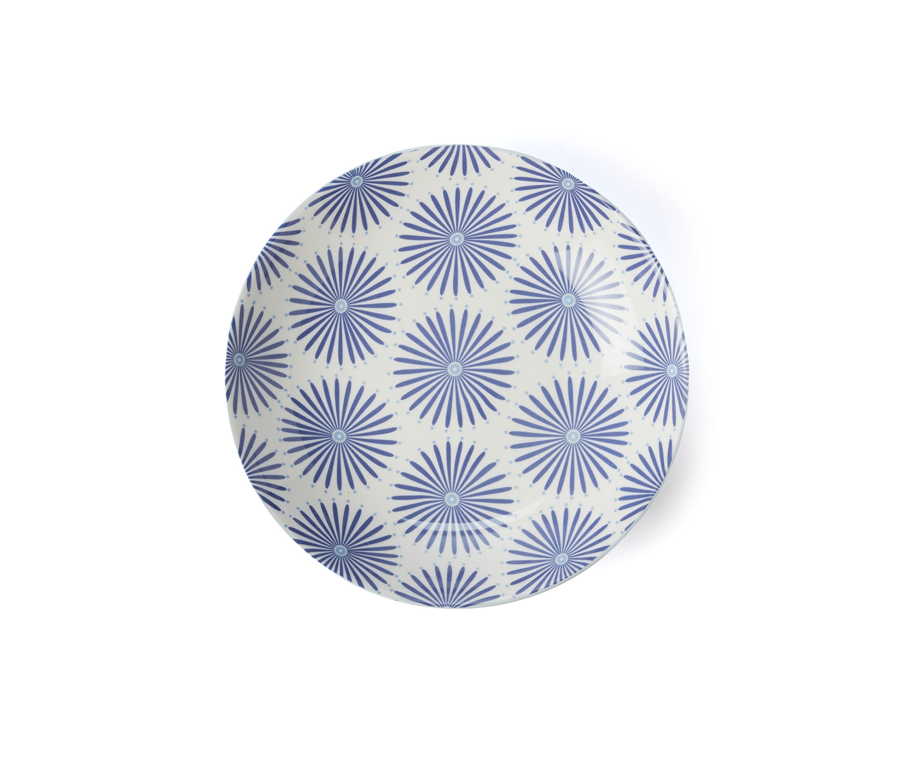 Set of 2 Iris Blue Serving Bowls