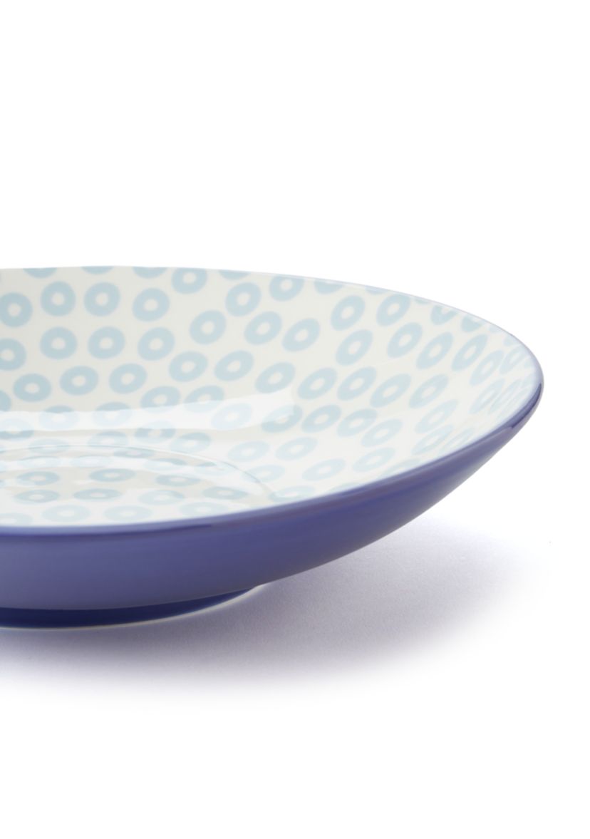 Set of 2 Iris Blue Serving Bowls