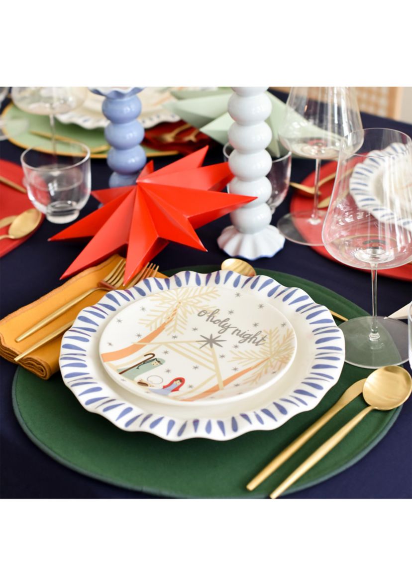 O Holy Night Salad Plate Fair Skin