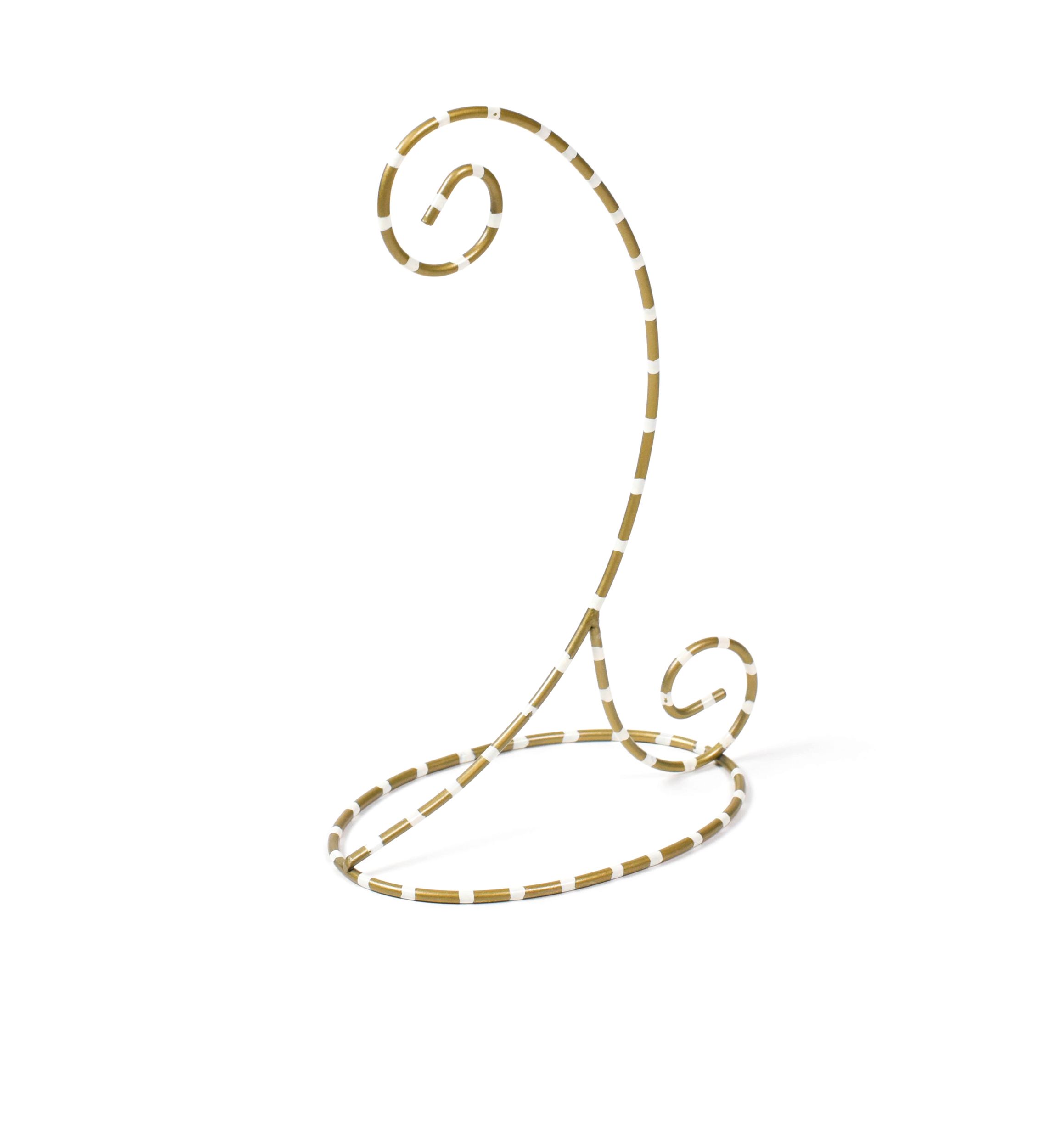 Gold and White Ornament Stand