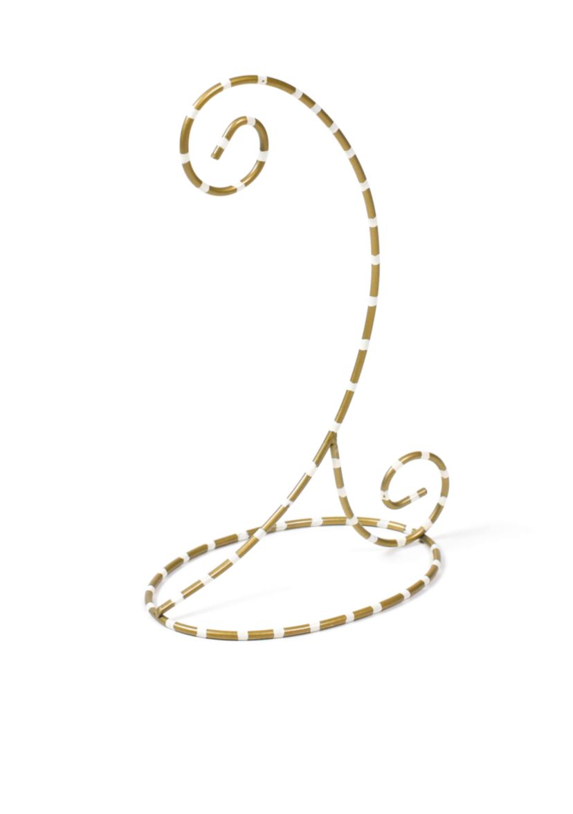 Gold and White Ornament Stand