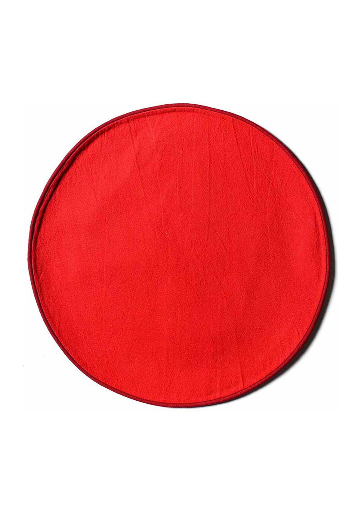 Red Color-Blocked Round Placemats - Set of 4
