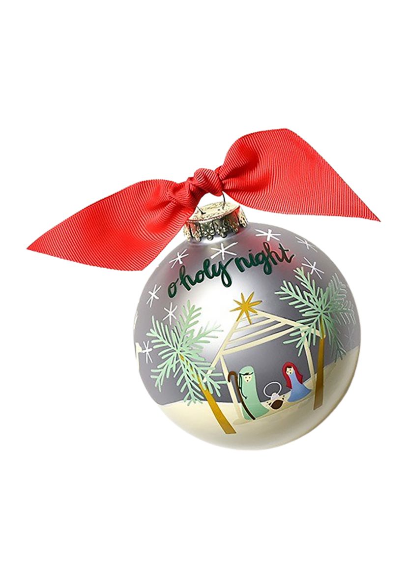 O Holy Night in Color Glass Ornament
