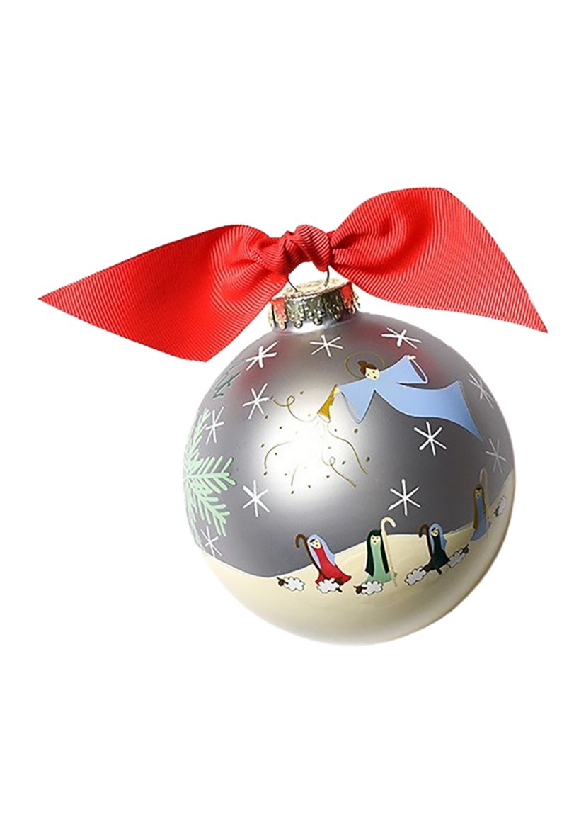 O Holy Night in Color Glass Ornament