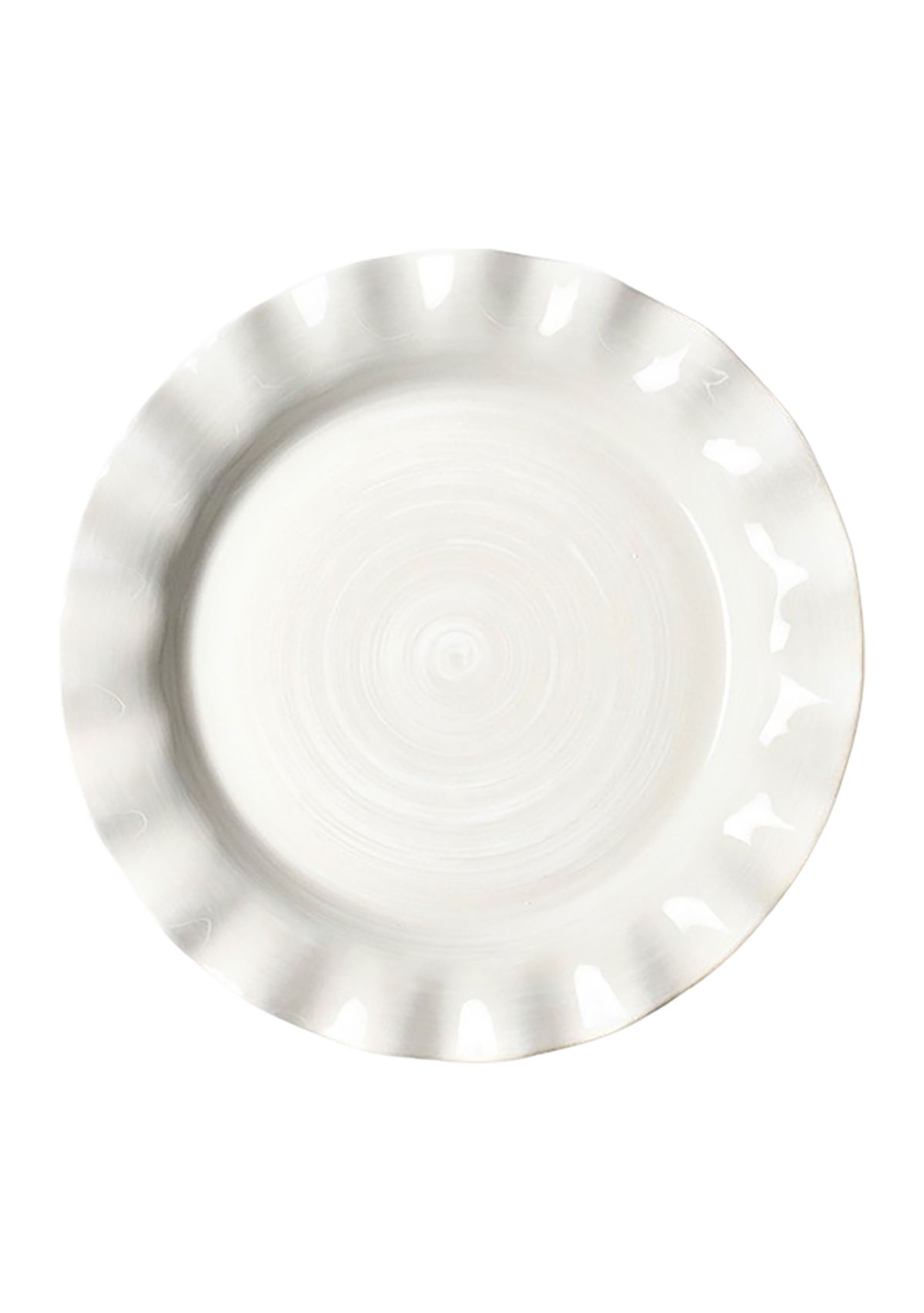 Signature White Ruffle Dinner Plate