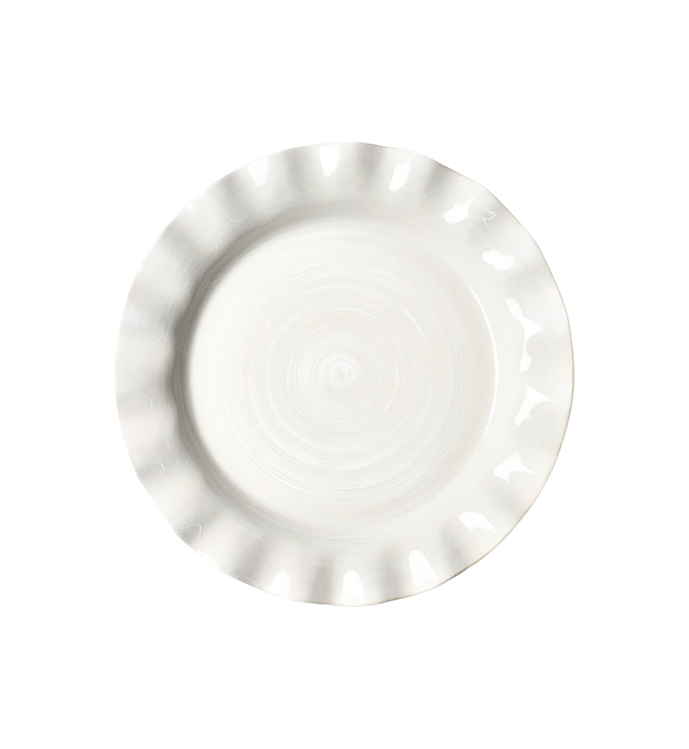 Signature White Ruffle Dinner Plate