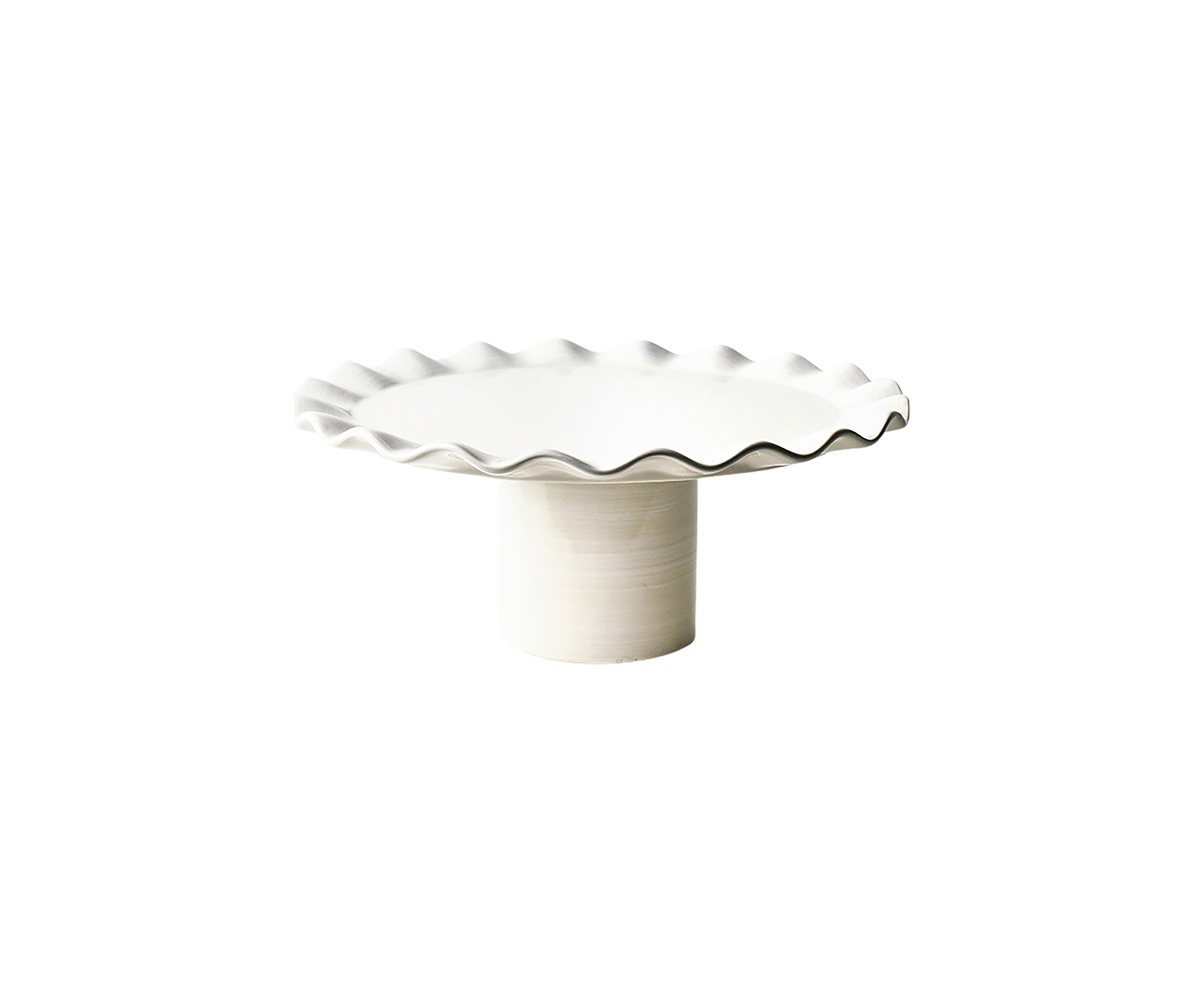 Signature White Ruffle Large Cake Stand