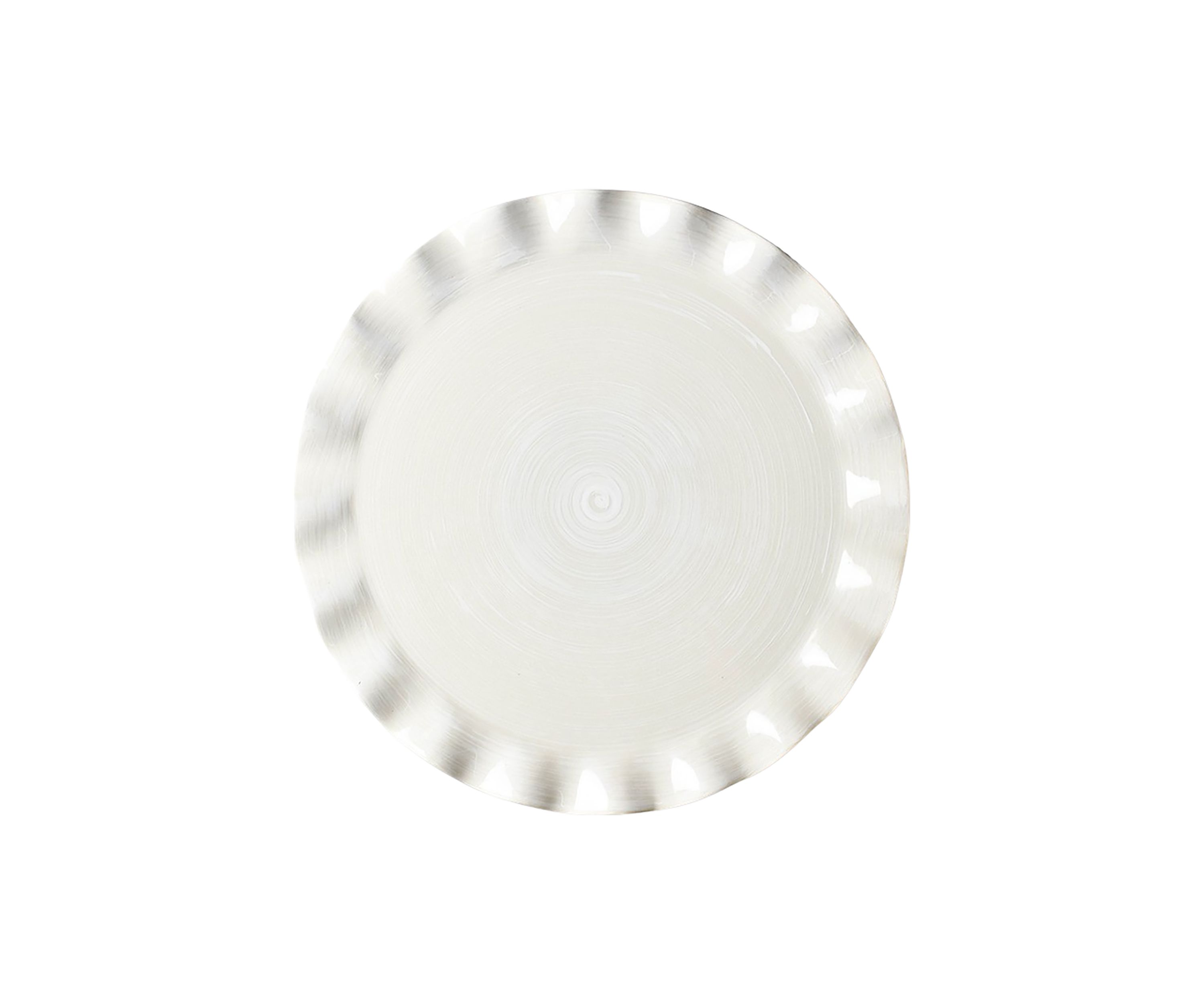 Signature White Ruffle Large Cake Stand