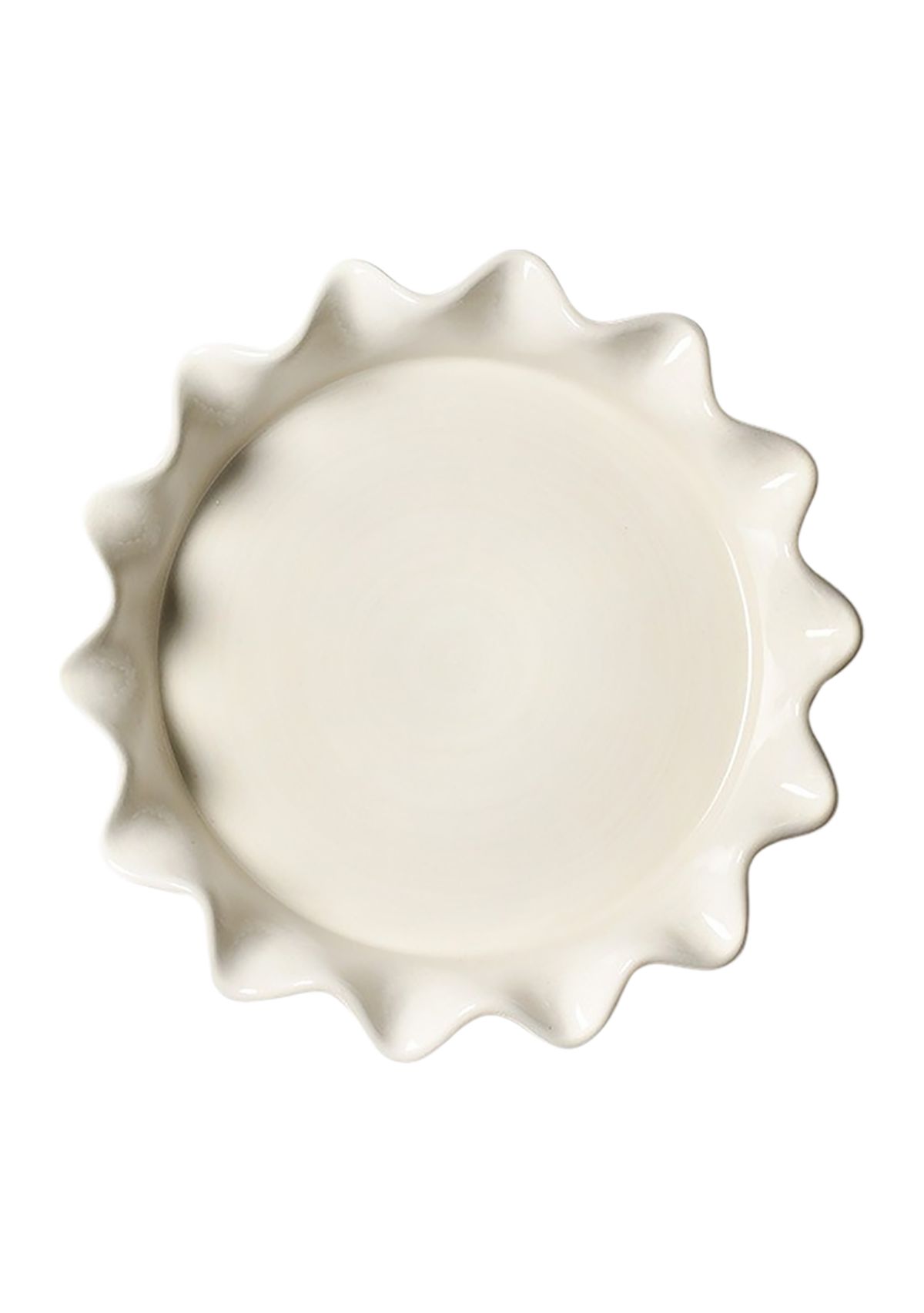Signature White 8" Ruffle Pie Dish