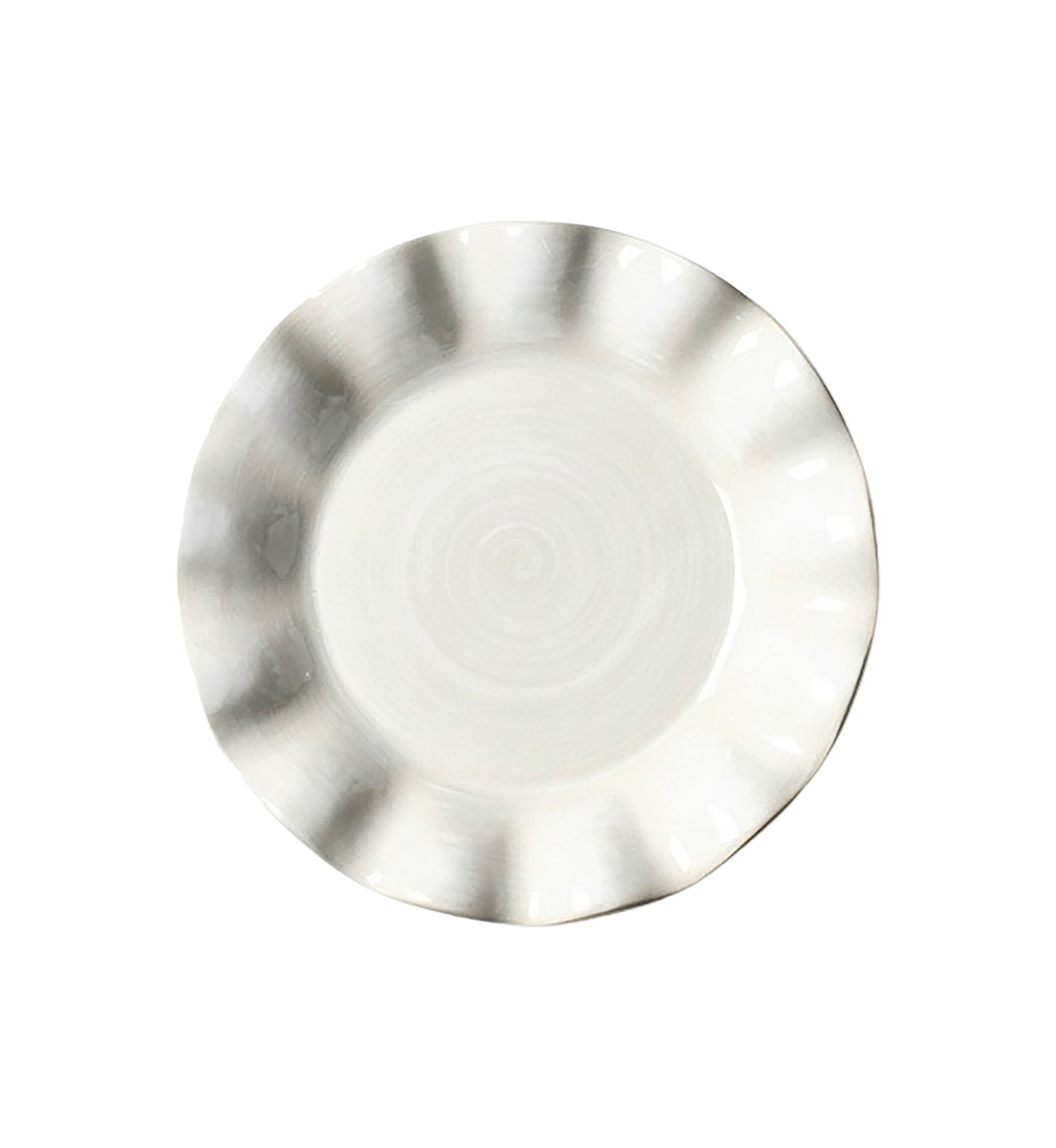 Signature White Ruffle Salad Plate