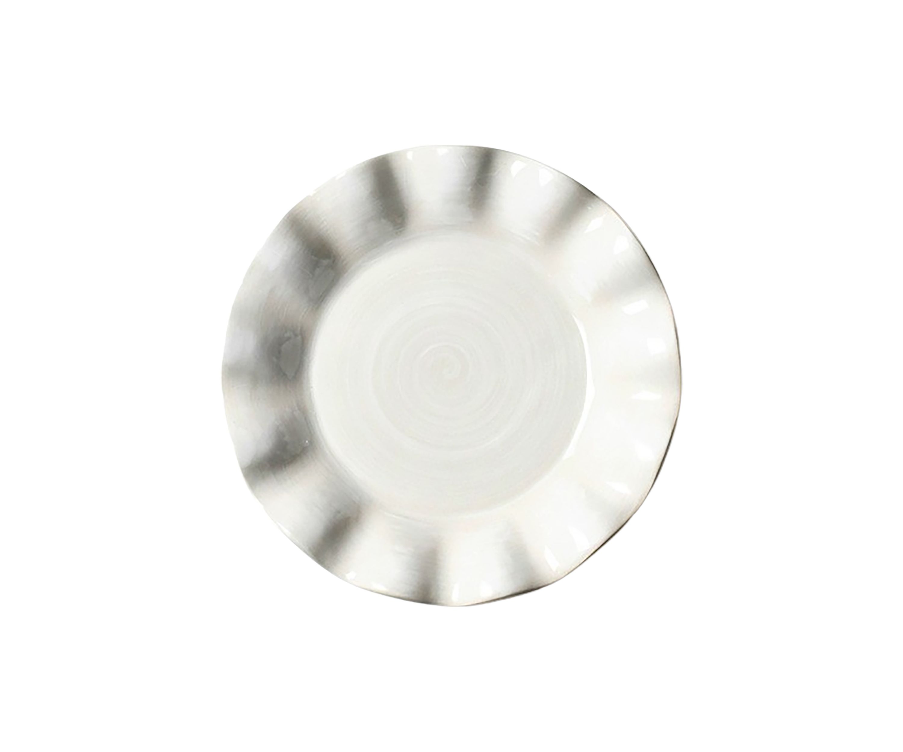 Signature White Ruffle Salad Plate
