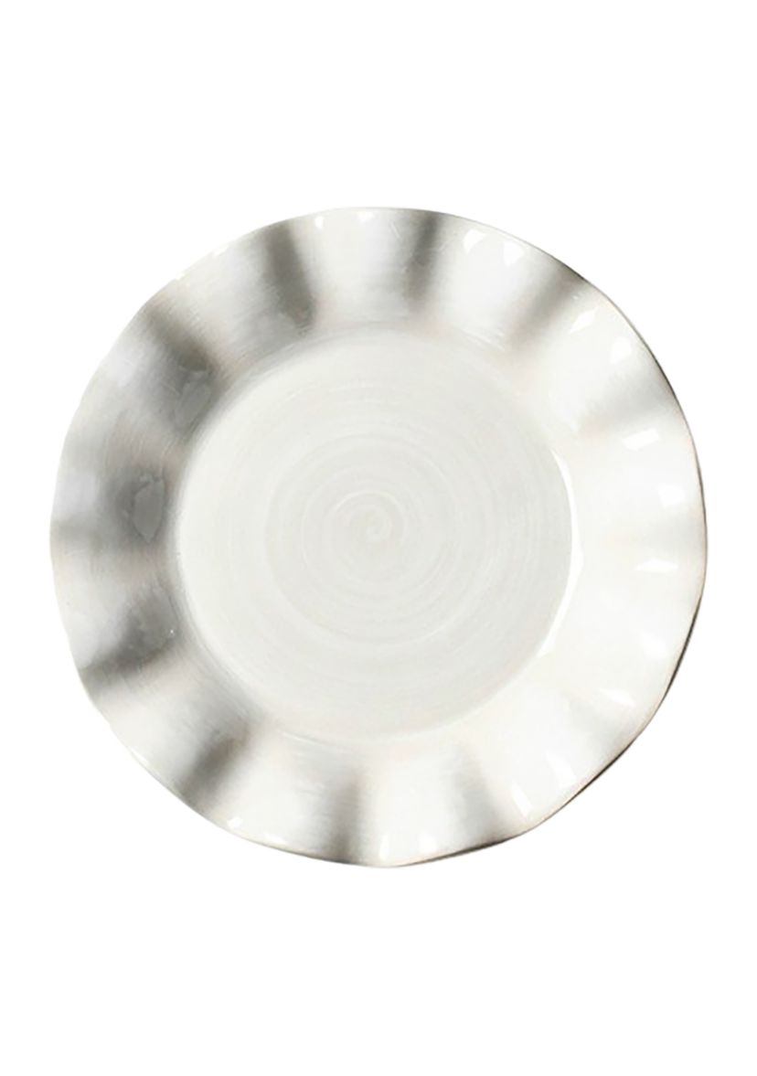 Signature White Ruffle Salad Plate