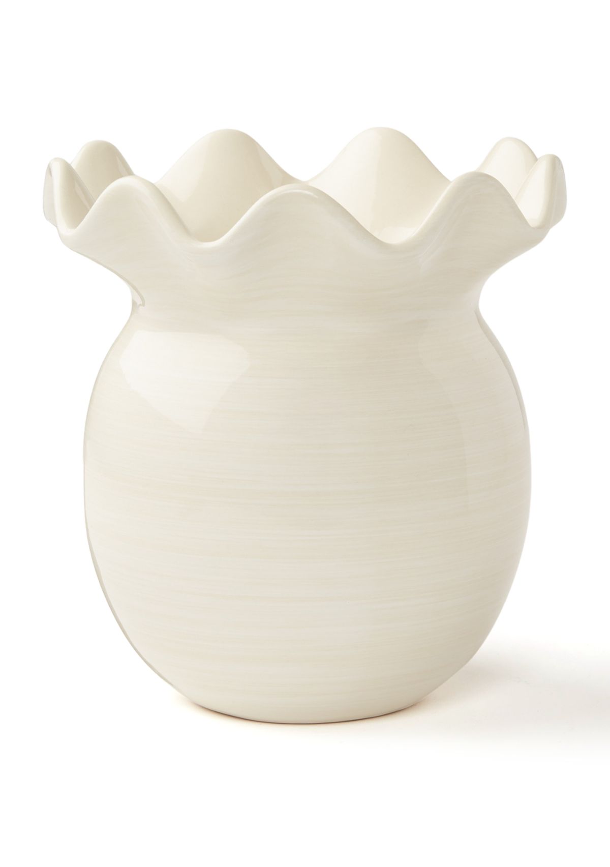 Signature White Ruffle Vase