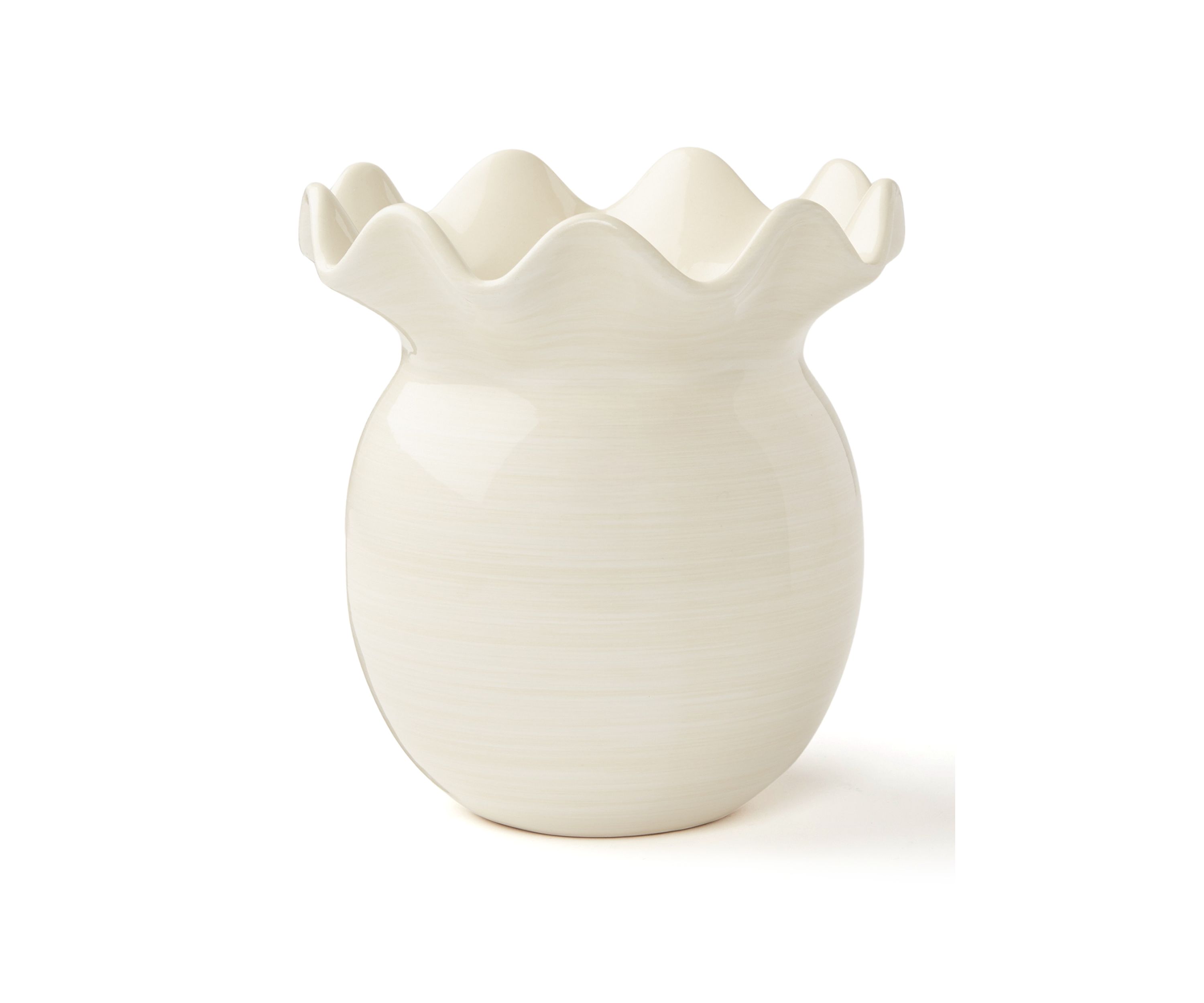 Signature White Ruffle Vase