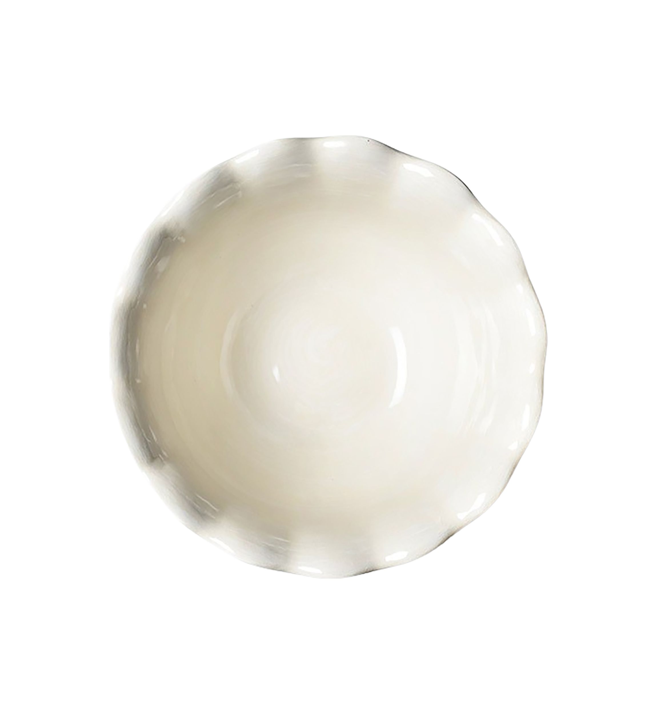 Signature White Ruffle Footed Trifle Bowl