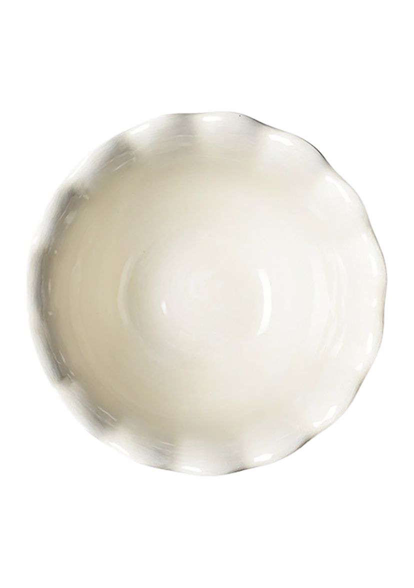 Signature White Ruffle Footed Trifle Bowl