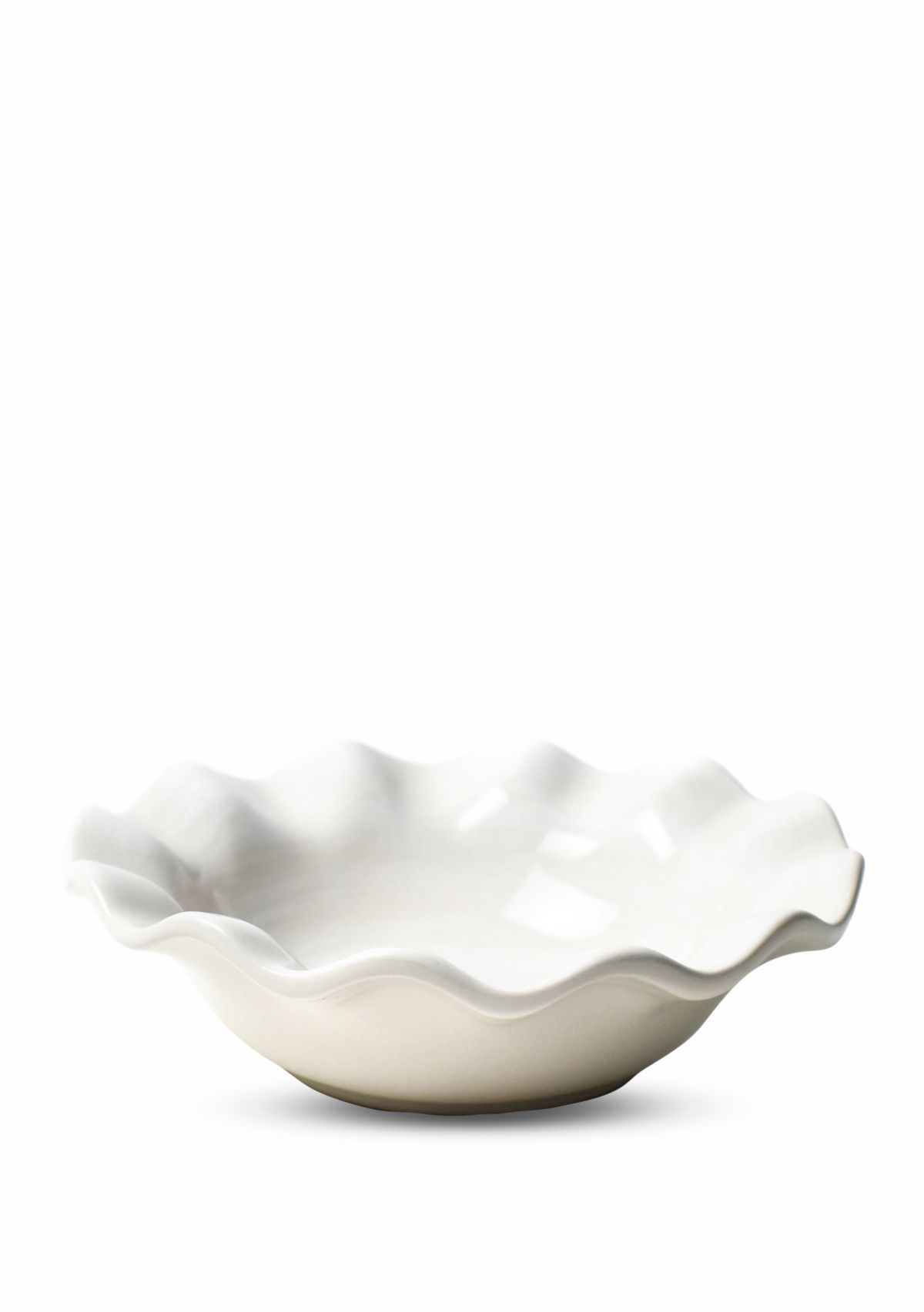 Signature White Ruffle Flare Small Bowl