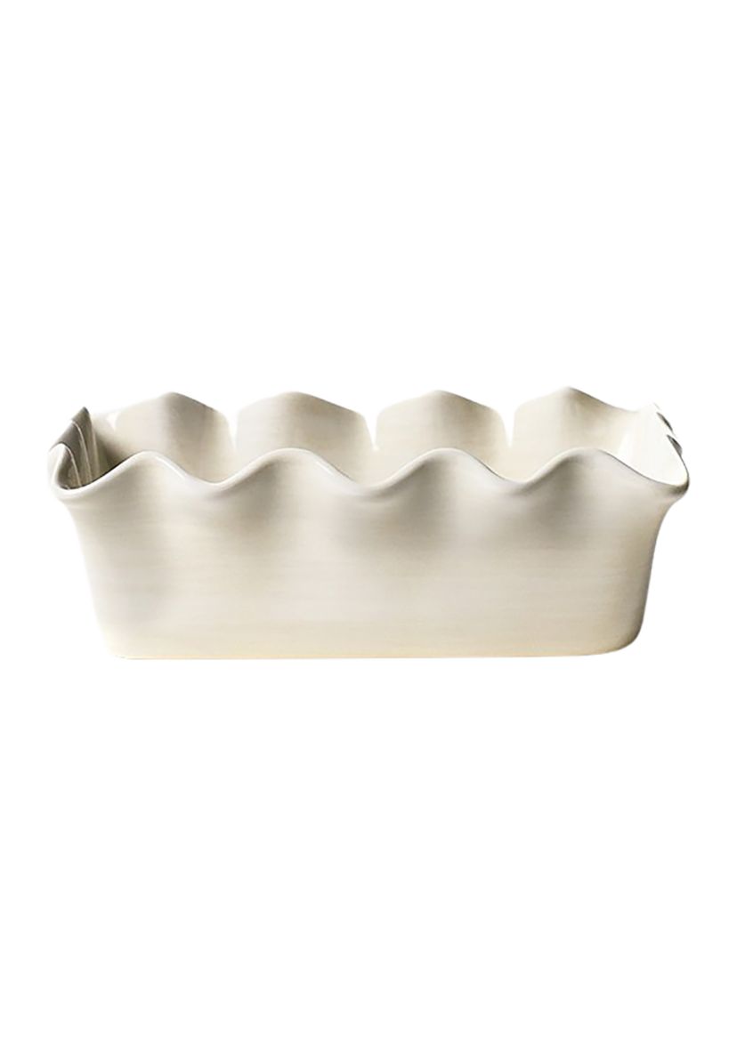 Signature White Ruffle Loaf Pan