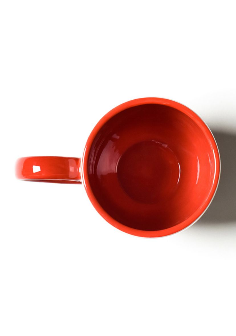 Red Stripe Ruffle Mug
