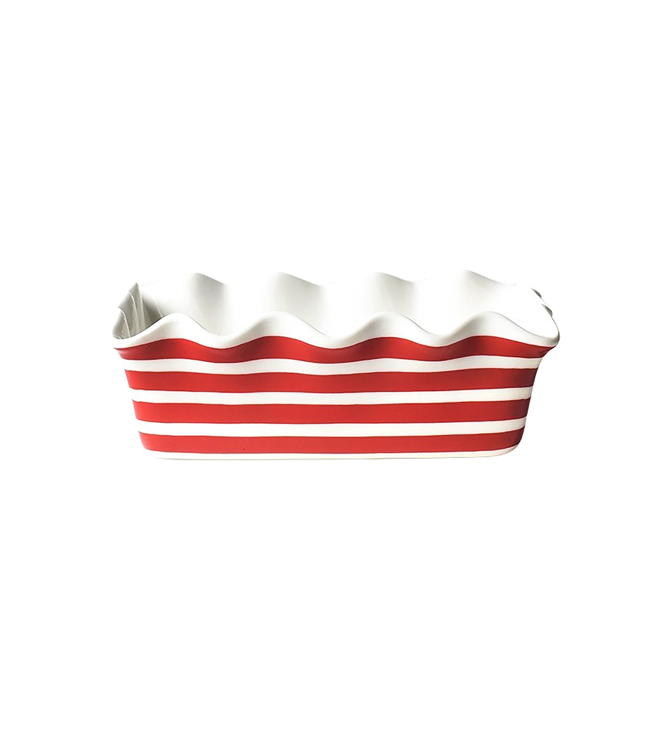 Red Stripe Ruffle Loaf Pan