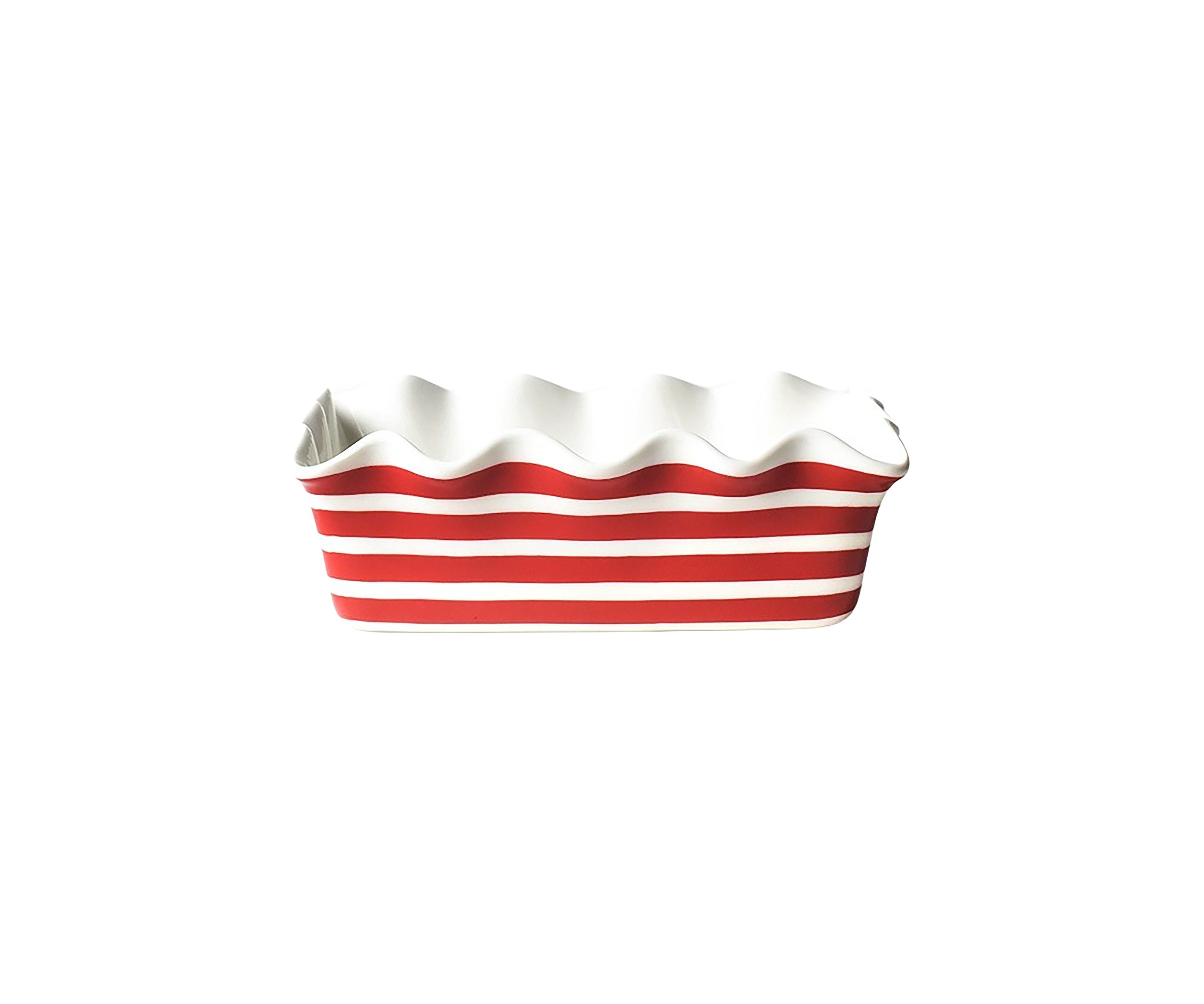 Red Stripe Ruffle Loaf Pan