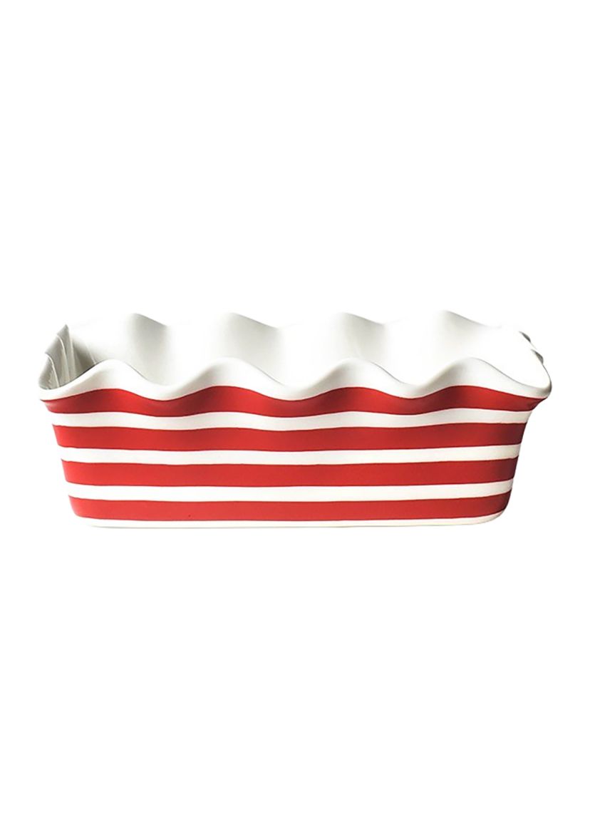 Red Stripe Ruffle Loaf Pan