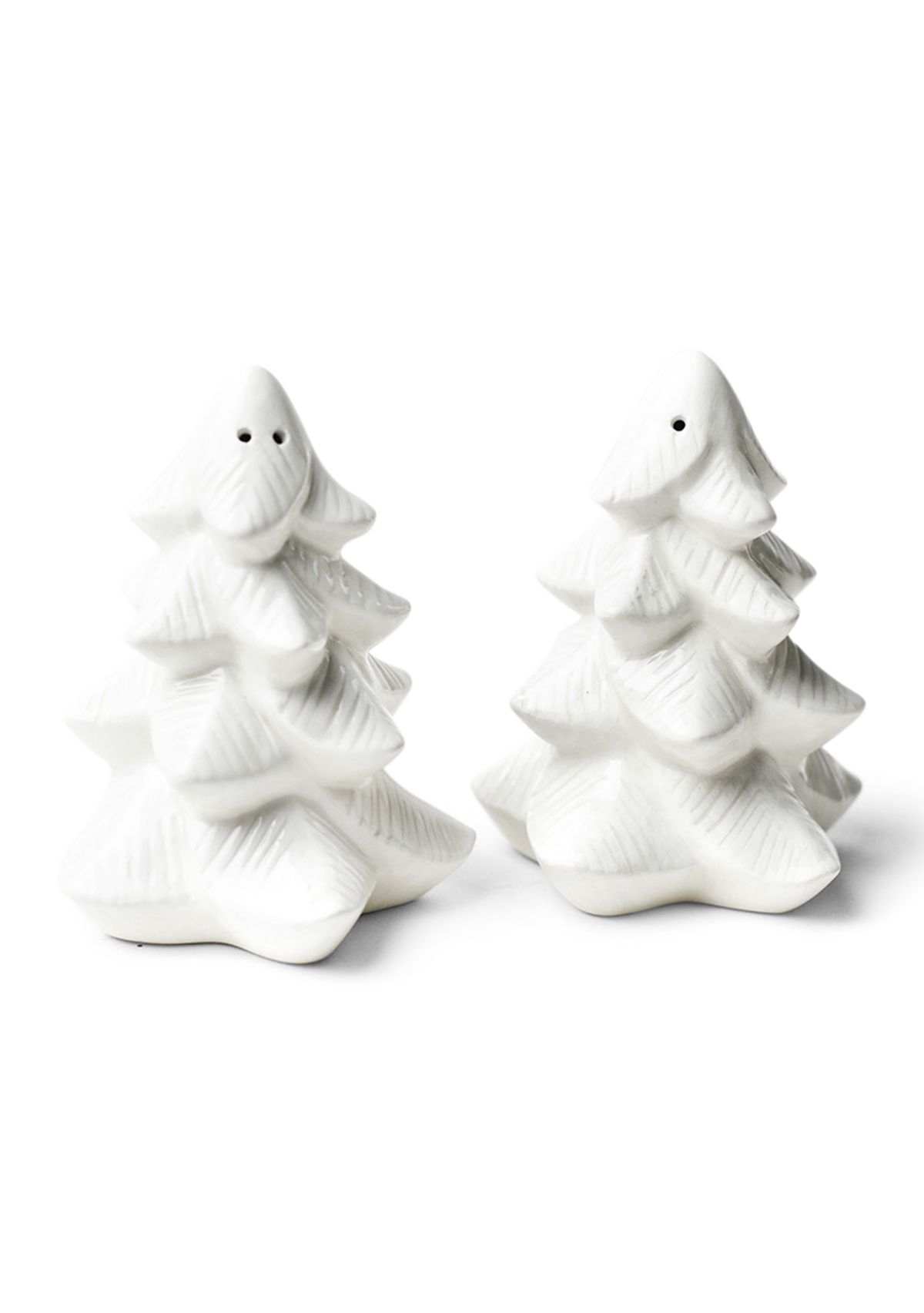White Ceramic Tree Salt and Pepper Shaker Set