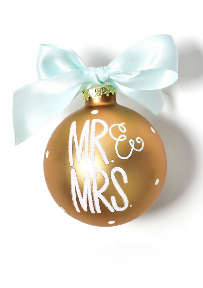 Mr. and Mrs. Glass Ornament