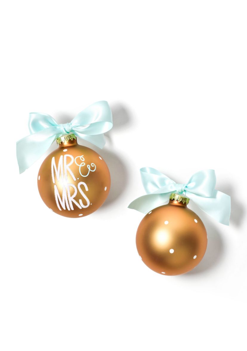 Mr. and Mrs. Glass Ornament