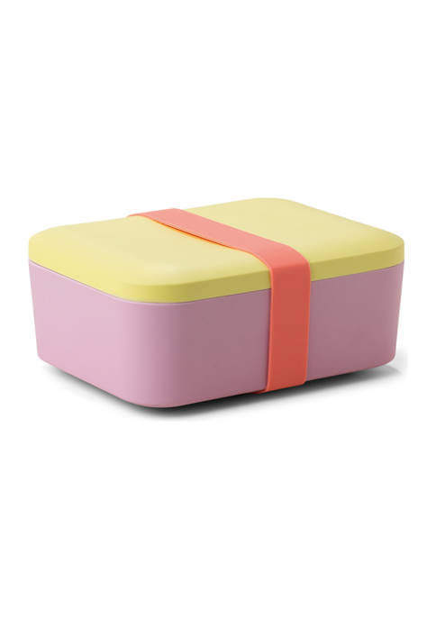 Color Block Melamine Lunch Box with Lid 