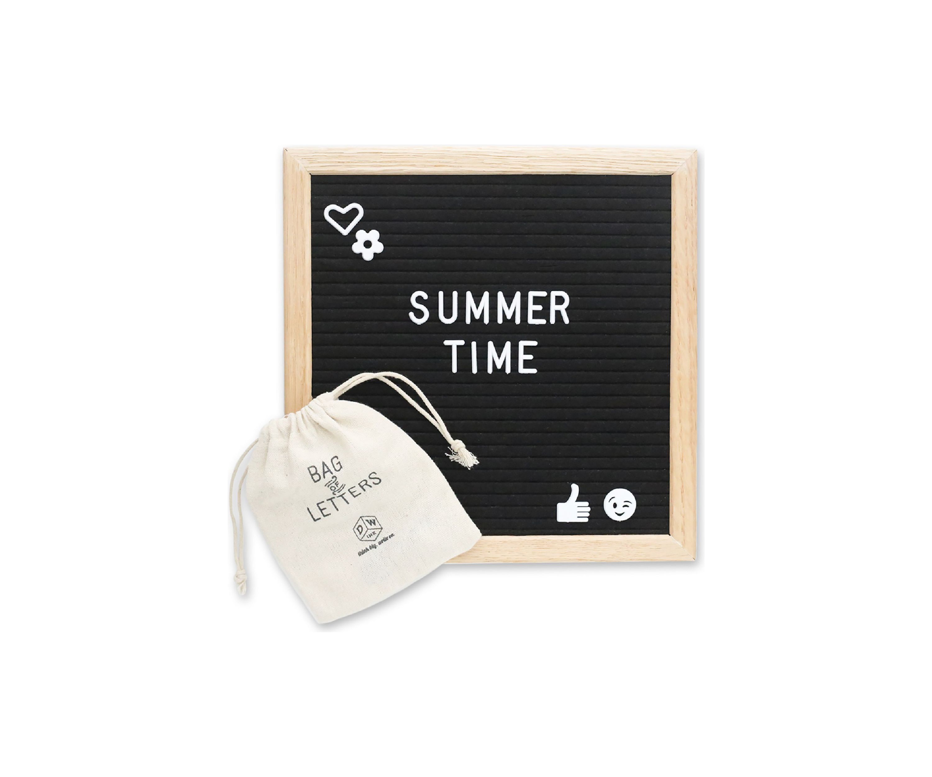 Black Felt Framed Letter Board 