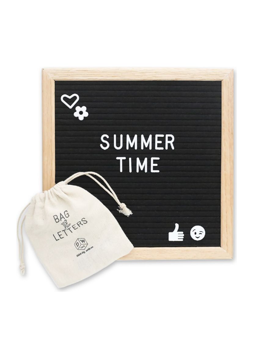 Black Felt Framed Letter Board 