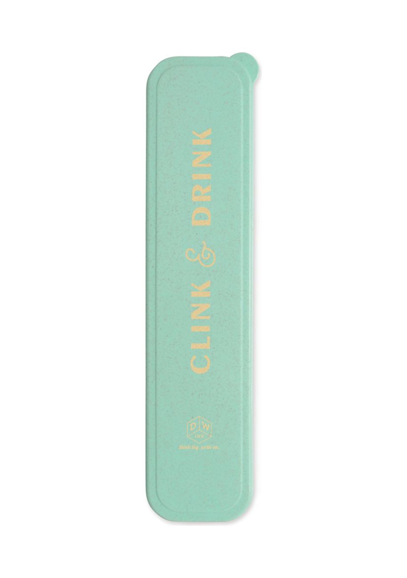 Mint "Clink & Drink" Stainless Steel Straw Set 
