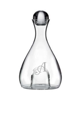 lenox tuscany classics script monogram crystal wine decanter with stoppe